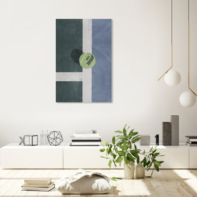 Zone de court de tennis - peinture sur toile