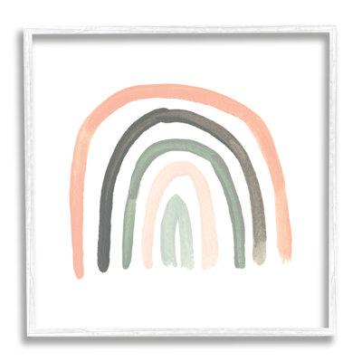 " Sweet Rainbow Arches Soft Green Pink Pastels "