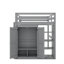 Lit mezzanine double avec garde-robe, tablettes et éclairage à DEL-933831822