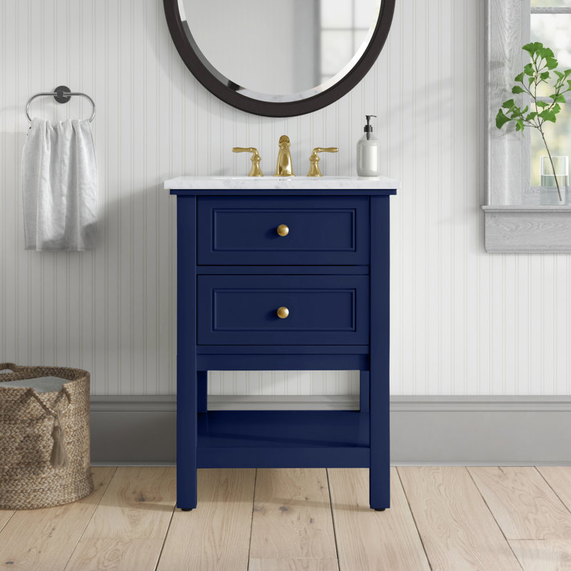 Ensemble de meuble-lavabo simple 24 po Bonsai, Bleu