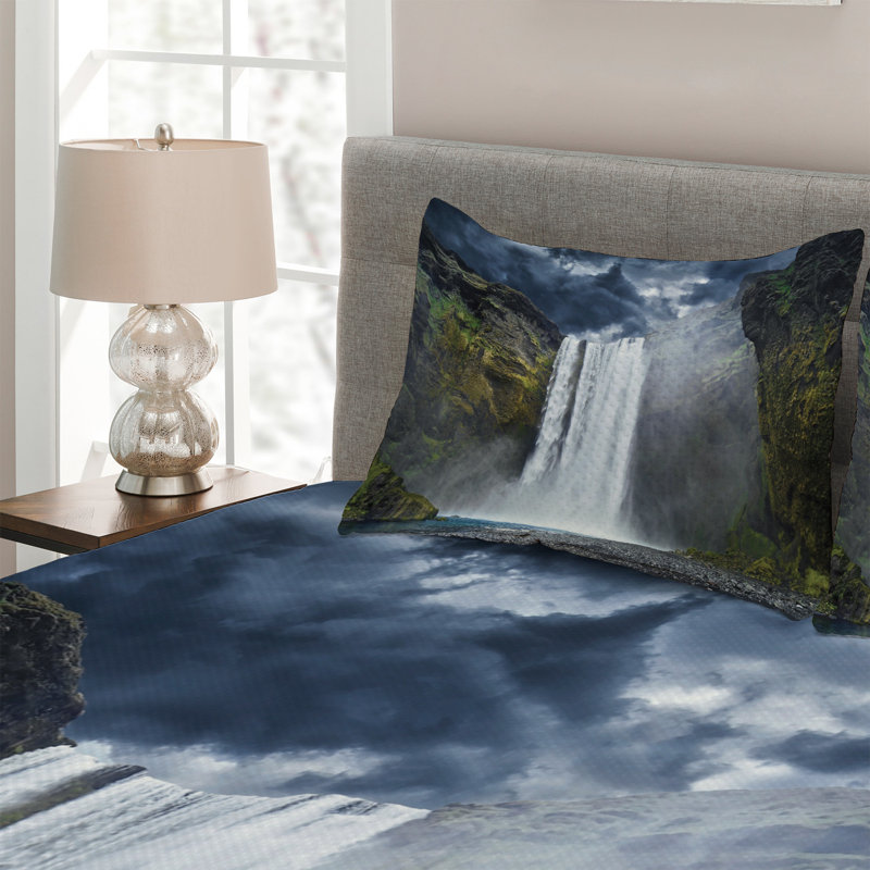 Polyester Coverlet, King Bedspread + 2 Shams