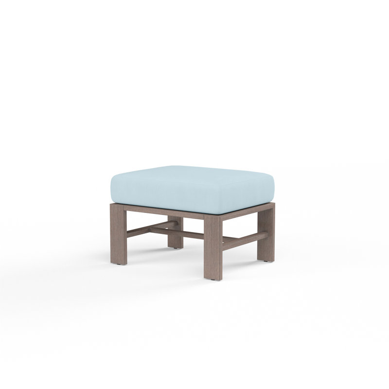 Laguna Upholstered Ottoman, Canvas Skyline Sunbrella®