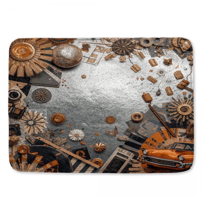 Tapis de bain métallique, L 34 po x L 21 po