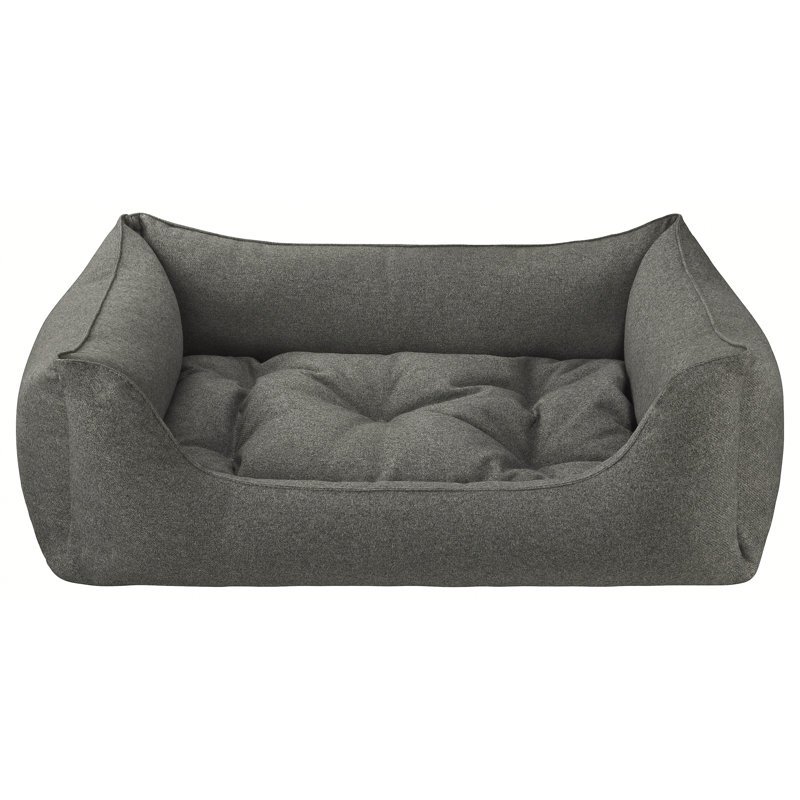 Orthopedic Polyester Pet Bed, Large (90cm W x 60cm D x 30cm H), Dark Gray