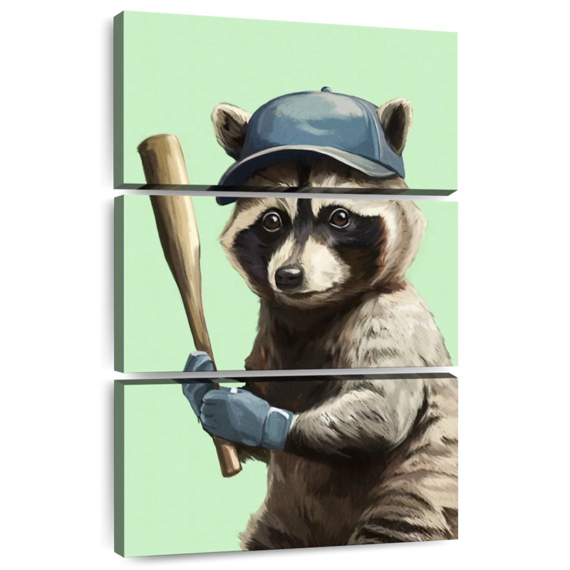 Ketti Sporty Racoon - Baseball, H 32 po x l 20 po