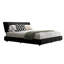 Très grand lit plateforme en chenille - Tête de lit capitonnée avec coussin extra-large ultra doux, lattes en métal et en bois, massif, silencieux, noir-1958593766-1958593764