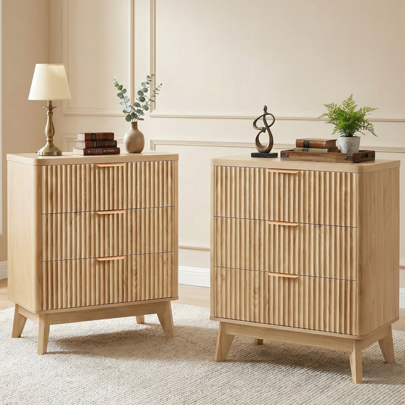 Ensemble de tables basses à plateau relevable avec 2 tables de bout - Table basse et tables d'appoint Natural, Naturel