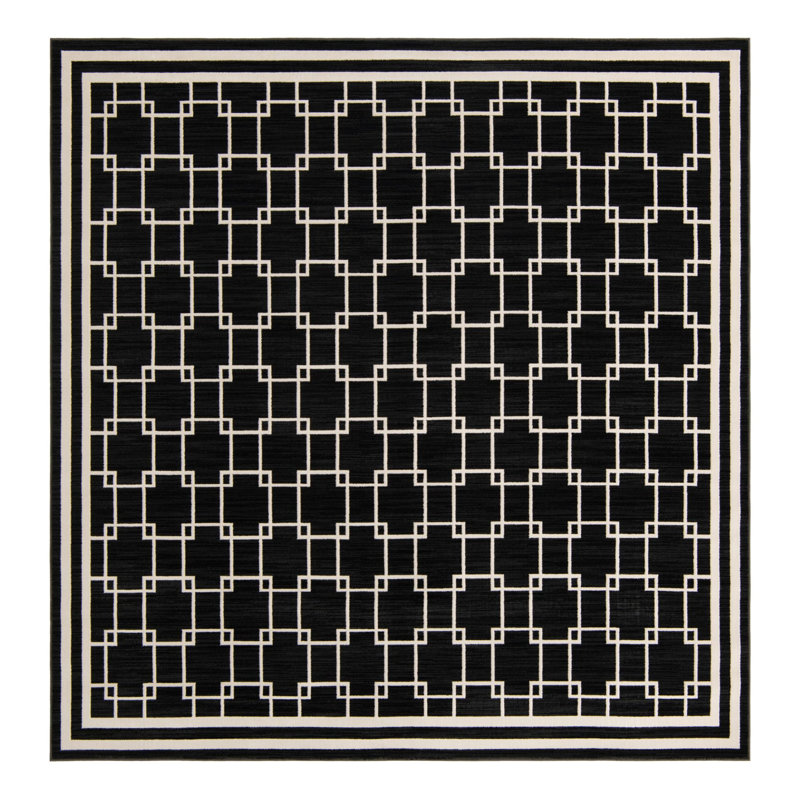 Tapis noir Jill Zarin Metropolitan Uptown, Carré 7 pi 10 po