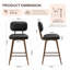 Swivel Upholstered Counter Stool with Metal Frame-1956386353