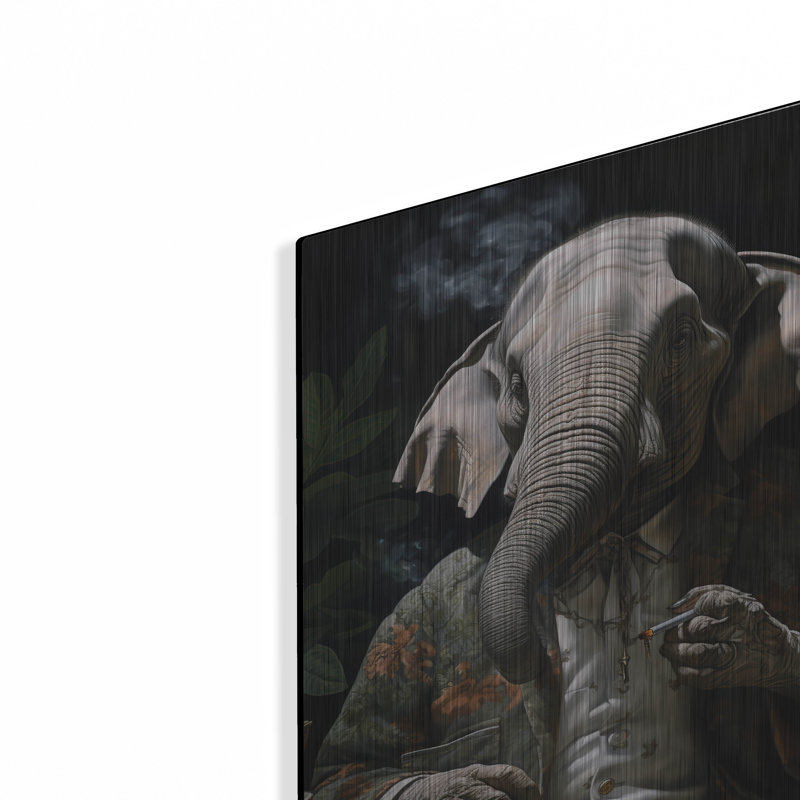Art contemporain en métal, H 16 po x l 12 po