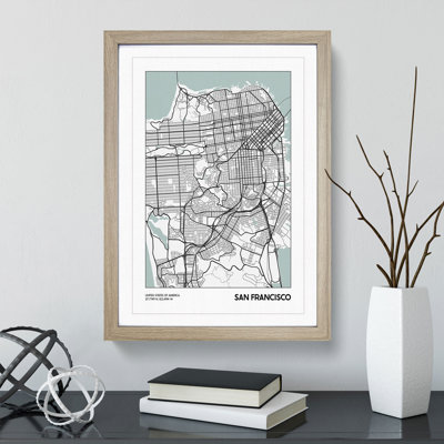 Map San Francisco USA - Picture Frame Graphic Art