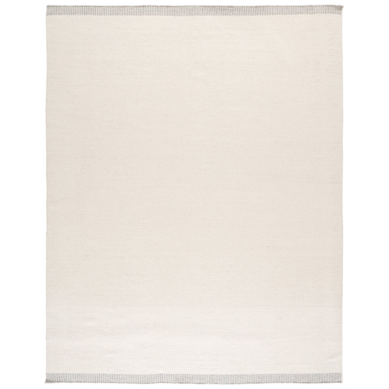 Vermont Hand Woven Wool;Cotton Solid Color Indoor Rug, Rectangle 6' x 9'