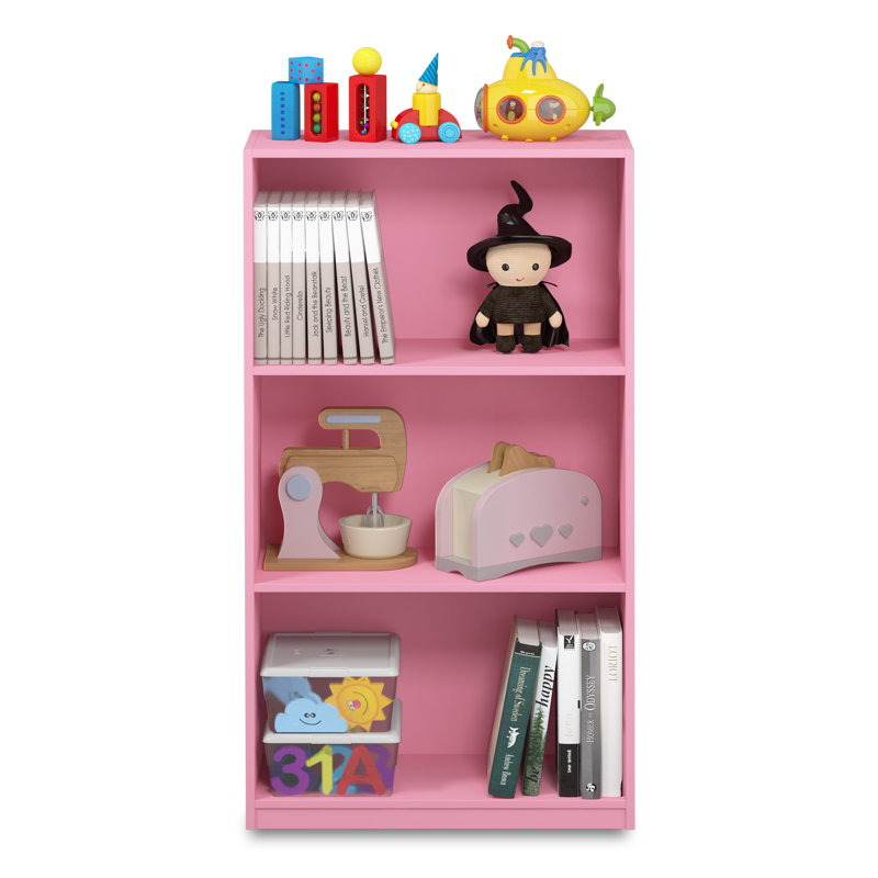 Barhorst Unfinished Bookcase, Pink