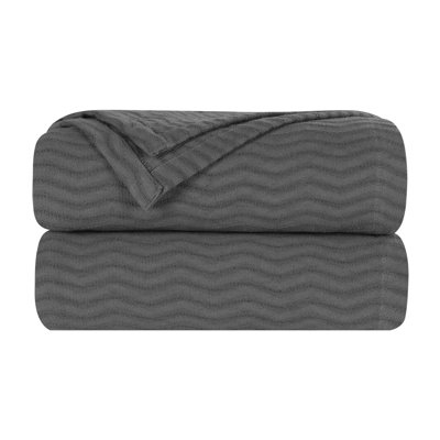 Jeté 100% coton Blue Nile Mills - tissage chevron Dobby - Accent léger toutes saisons
