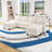 U-Shaped Sponge-Filled Cushion Combination Sofa-889585082