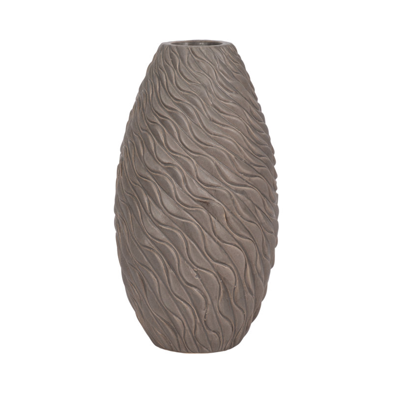 Vase de table en céramique Leika, Hauteur totale - 14 po 
