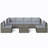 Wicker 6 - Person Modular Patio Conversation Sets with Cushions-1658207475
