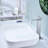 Waterfall Spout Bathroom Sink Single Handle Faucet with Pop-Up Drain (No Overflow)-115744935