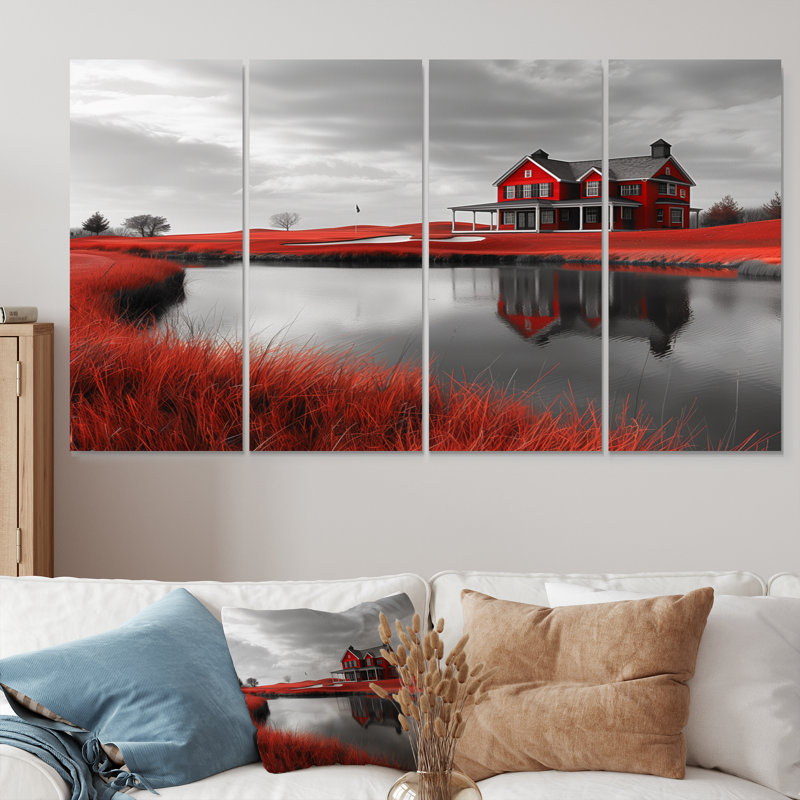Heatherton - Barn Canvas Wall Art Set, 28" H x 48" W