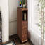 Table de bout avec tiroirs, table de coin avec tablettes ouvertes, table d'appoint haute