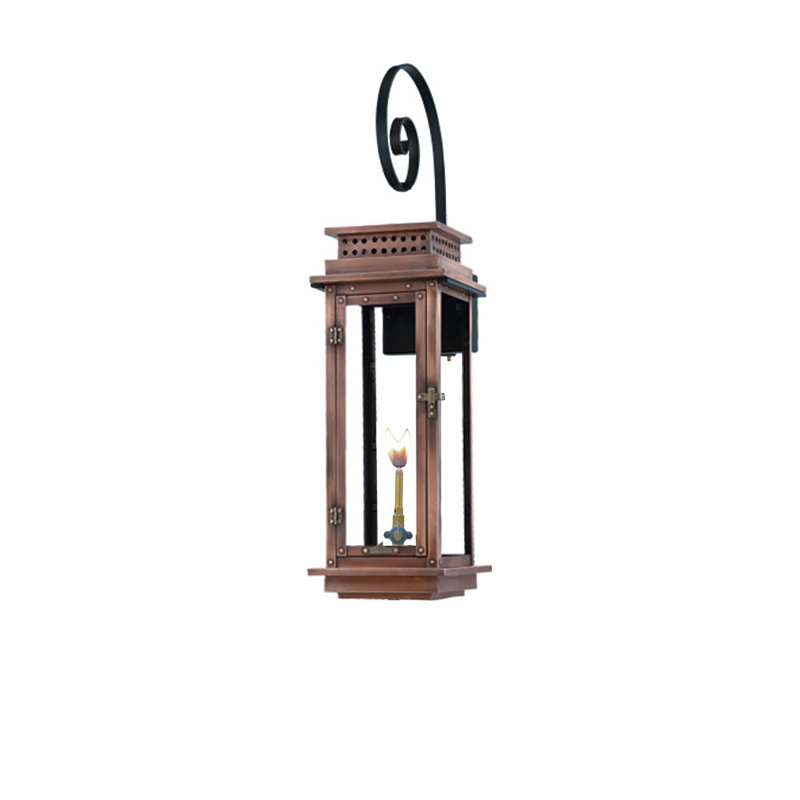 Nouveau Square / Rectangular Lantern, 23" H x 15" W x 13" D