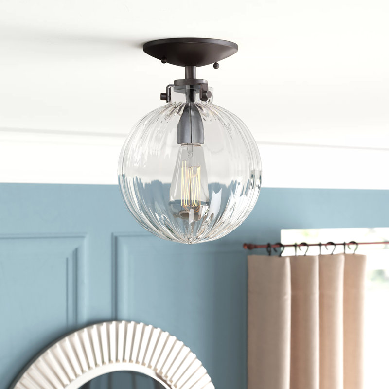 Kaydan 1-Light Dimmable Semi Flush Mount, Oil Rubbed Bronze