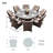 8-Person Outdoor Brown Dining Table Set-1148522178