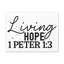 Écriture sur les murs 1 Pierre 1: 3 Our Living Hope-172079480