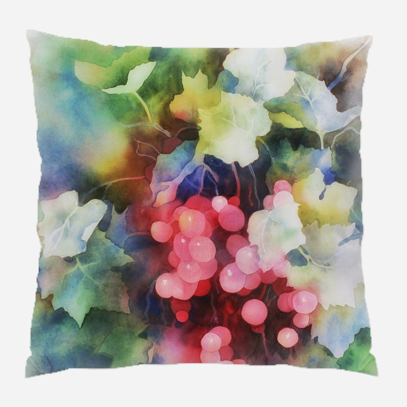 Coussin watercolour Jordynn, Microsuède, Intérieur