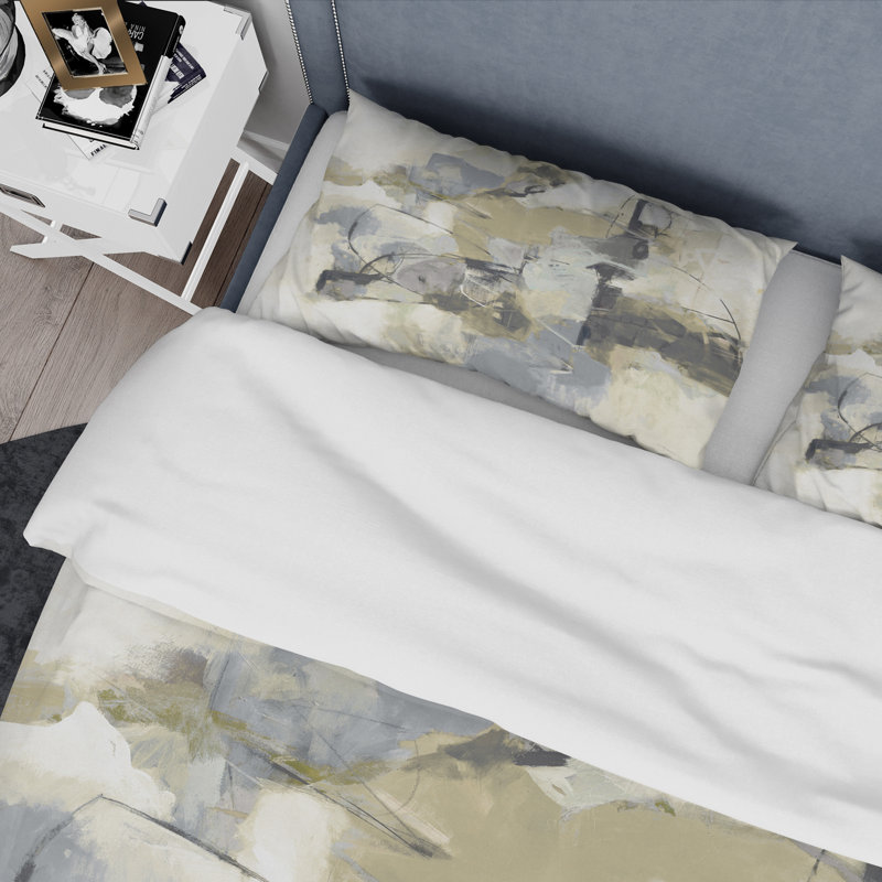 Glam Cream Dream III - Ensemble de housse de couette moderne et contemporain - Microfibre de polyester