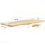 Table pliante murale pliante avec plateau en bois et supports en acier robustes