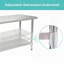 Table de travail commerciale en acier inoxydable 30 po x 72 po-630121290