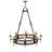 Hirth 8 - Light Steel Dimmable Wagon Wheel Chandelier