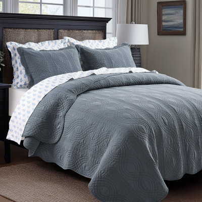 Ensemble de courtepointe 100% coton Scallop Edge