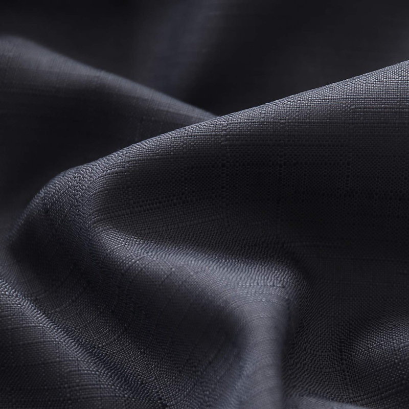 Solid Water Resistant Table Cloth Faux Linen Tablecloth, 54'' Square, Black