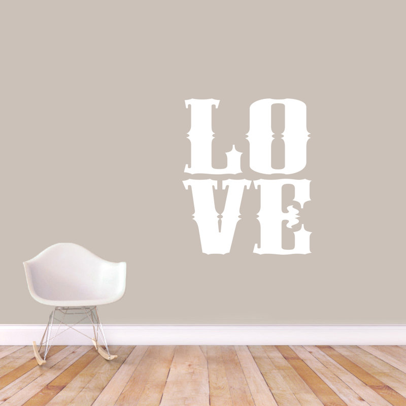 Décalcomanie murale love Artrip, Blanc