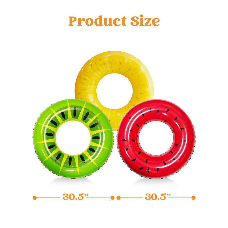3Pack Inflatable Summer Swim Rings