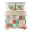Ensemble de courtepointe et taie décorative 3 pièces - Microfibre douce et douce à motif floral en pastel à motif floral pastel hypoallergénique-827756477
