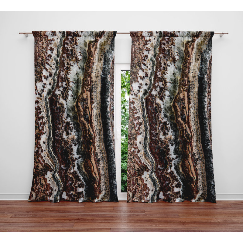 Panneaux de rideaux Agate Abstract, L 20 po x L 82 po