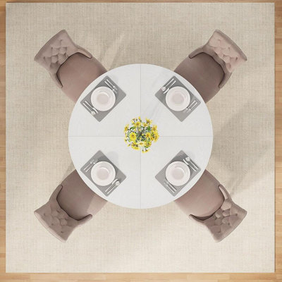 TribeSigns 47" Round Farmhouse Dining Table