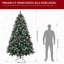 Arbre de Noël artificiel enneigé 8 pi