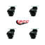 Ensemble de 4 roulettes de service 2 roulettes 2 pouces-101283349