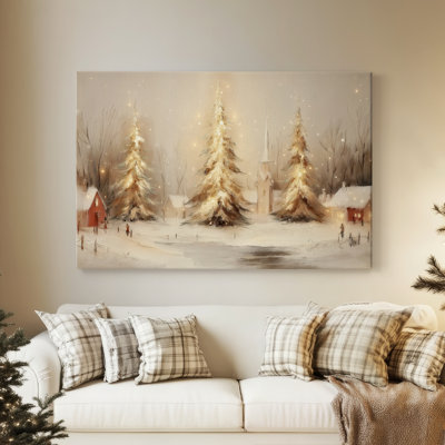Golden Yule Serenade - toile tendue avec châssis de qualité supérieure