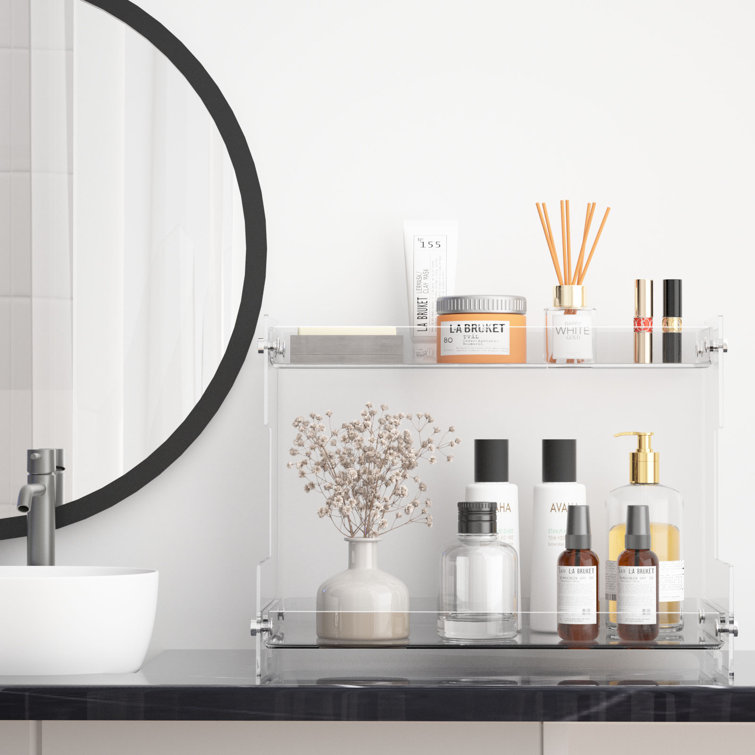 Mdesign Clarity Plastic Stackable Bathroom Vanity Storage