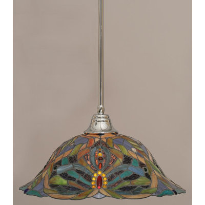 Stem Hung Pendant With Glass