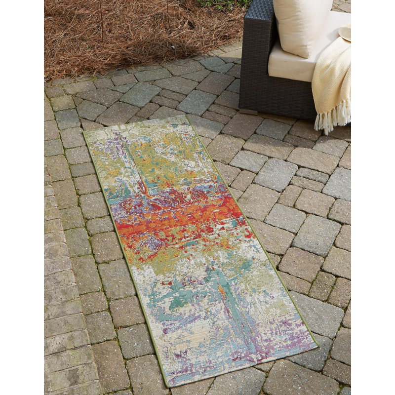 Tapis extérieur couleur iris Moss, Tapis de couloir 2 pi 7 po x 11 pi