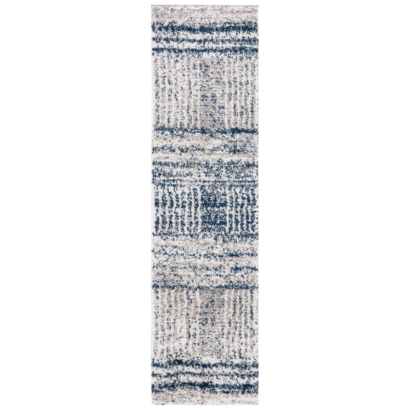 Pennsport 100 Area Rug In Navy / Ivory, Runner 2'2" x 8'