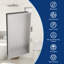 Niche de douche rectangulaire 24 po x 12 po en acier inoxydable-103614152