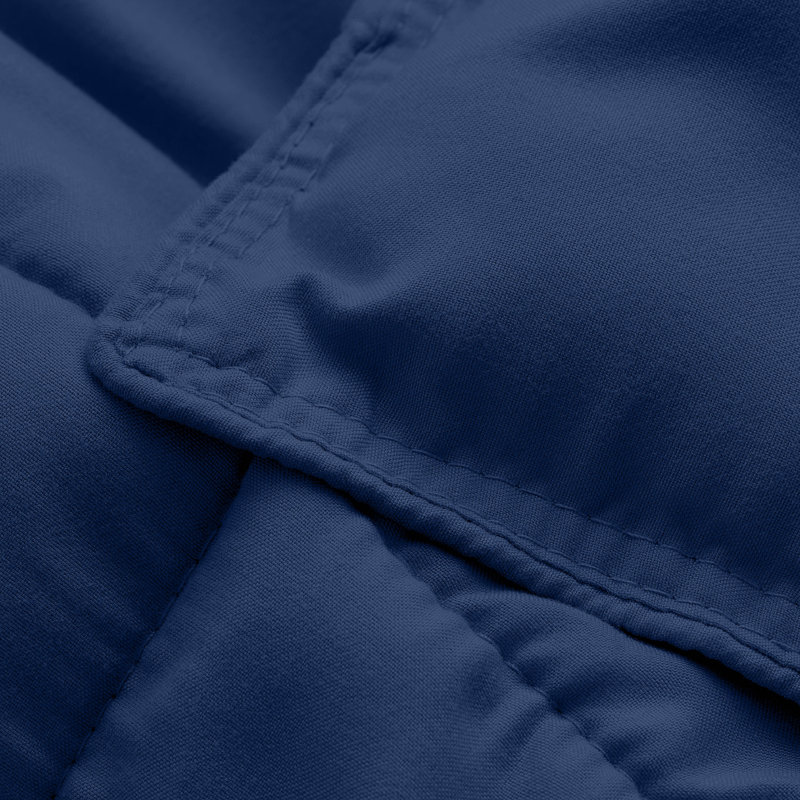 Ensemble d'édredon ultra-doux toutes saisons, Bleu foncé, Édredon surdimensionné pour grand lit et 2 taies