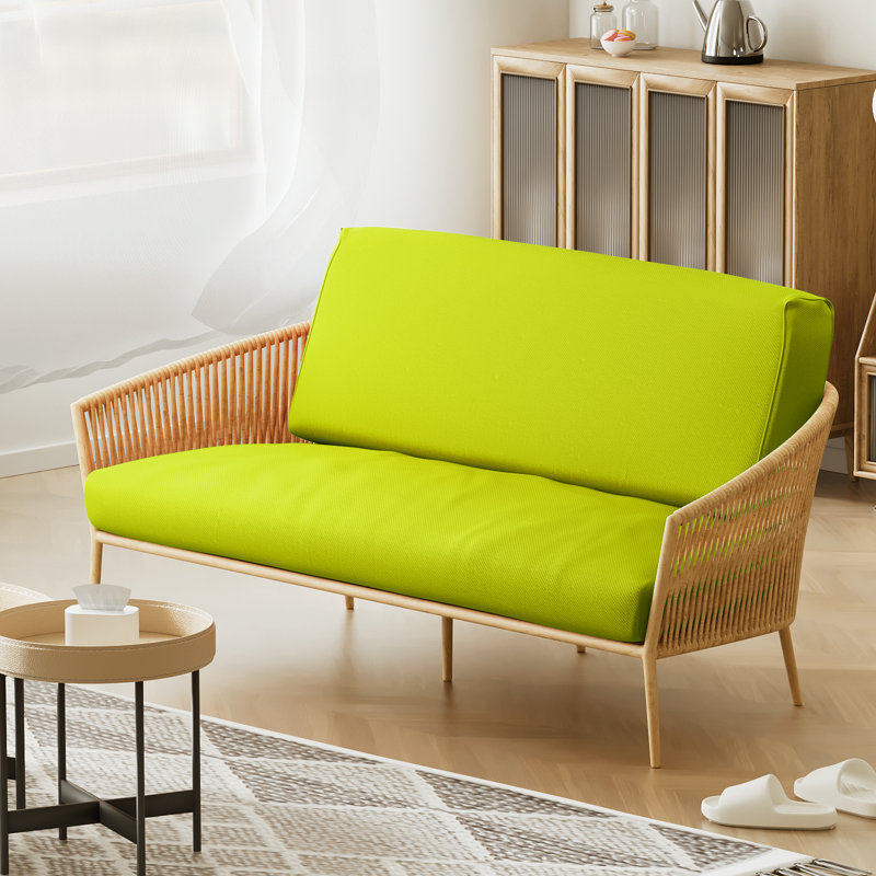 Housse pour canapé-lit réversible en tissu de polyester réversible avec fermeture à glissière 3 côtés, Simple, Olive